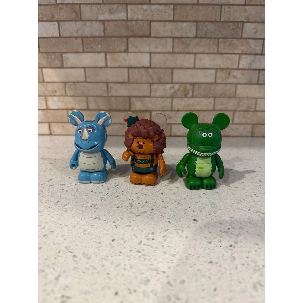 Disney Vinylmation Lot of 3 Pixar Toy Story Rex Brave Hedgehog & Blue Rhino